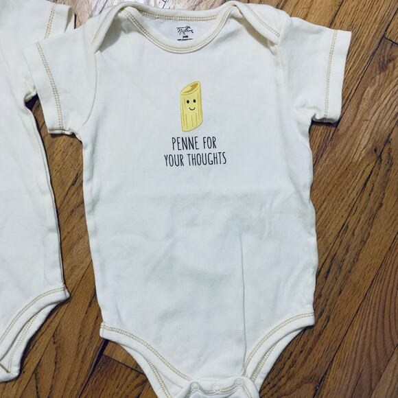 Organic Cotton Touched by Nature 2 pack pun neutral onesies - Picture 2 of 5